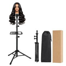 Wig Stand Tripod 50 Inch Aluminum Alloy Adjustable Mannequin Head Stand