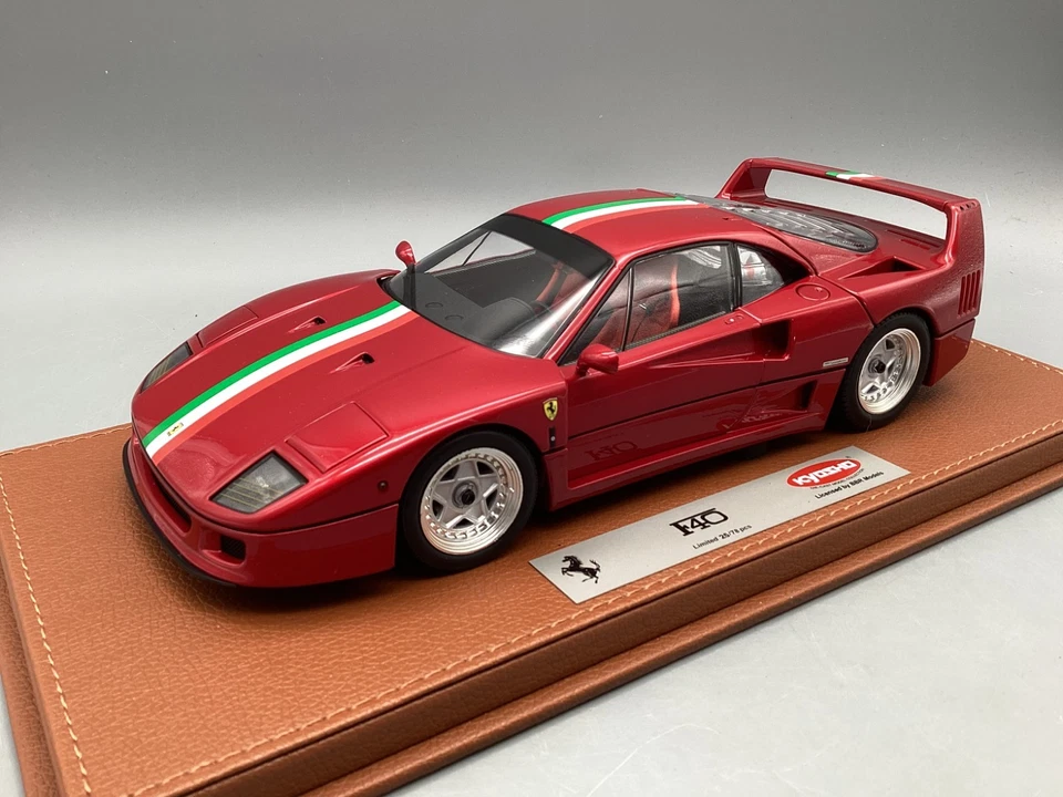 Modellini auto 1:18 Kyosho/BBR Ferrari F40 Metallic Red Italian Flag 25/78 con scatola originale - Immagine 2 di 4
