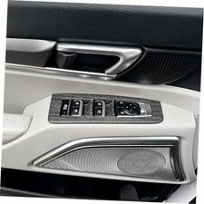 4PCS Car Window Switch Panel Cover Side Door Lock Lift Control Wood Grain