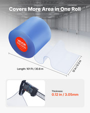 Clear PVC Strip Curtain Roll 101FT x 12" Thermal Insulating Door Strips