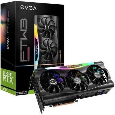 EVGA GeForce RTX 3070 FTW3 Ultra Gaming, 08G-P5-3767KL 8GB GDDR6 iCX3 Technology