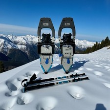 Denali Sawtooth Spin Snowshoes 8x25 | Lightweight Trail Set w/Poles & Bag 200 lb