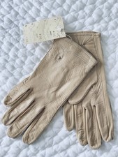 Vintage Tan Kid Leather Gloves XS S New old Stock with Tag