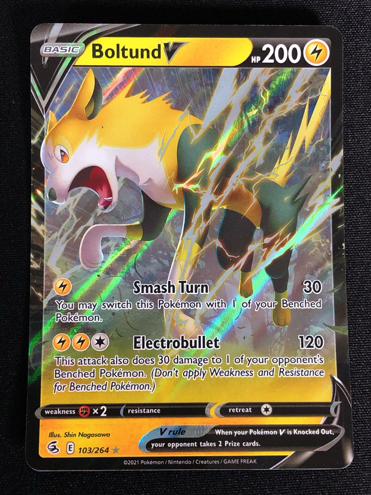 Pokemon Boltund V 103/264 Holo (NM)