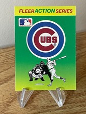 Chicago Cubs Retro Logo 1990 Fleer Action Series Baseball Stickers MLB