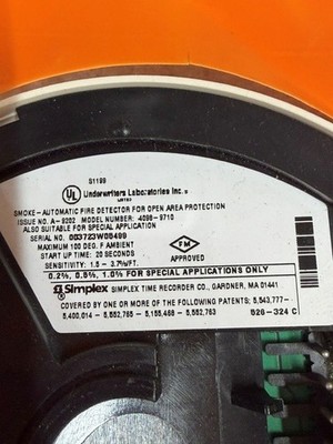 NEW SIMPLEX 4098-9710 QUICKCONNECT SMOKE DETECTOR (5+ NEW, 1 YR. PROTECT. PLAN)