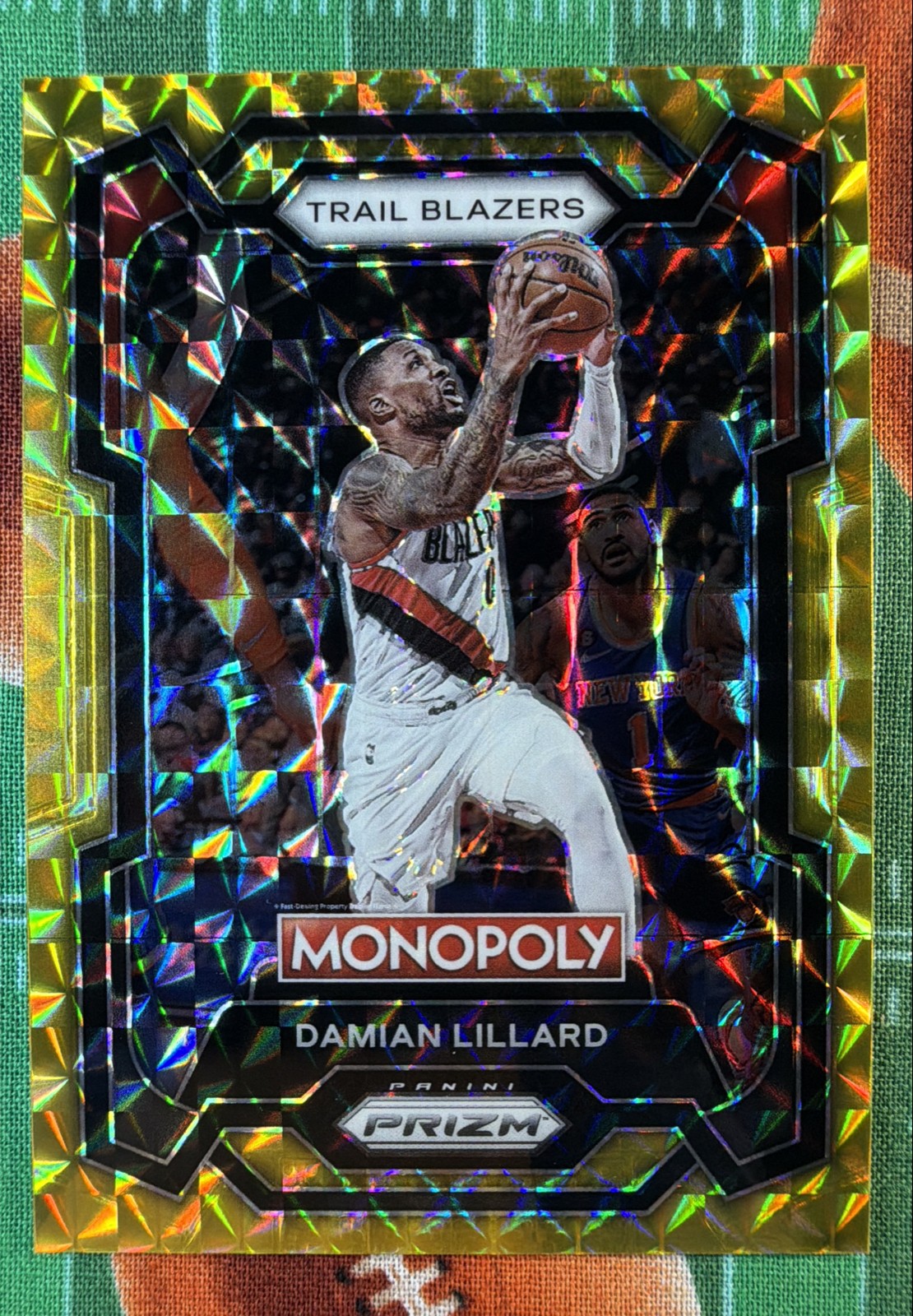 2023-24 Panini Prizm Monopoly - Damian Lillard #73 Gold Prizm /49