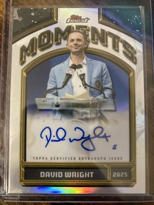 David Wright 2026 Topps Finest Moments Auto Autograph Refractor Mets #FMA-DW