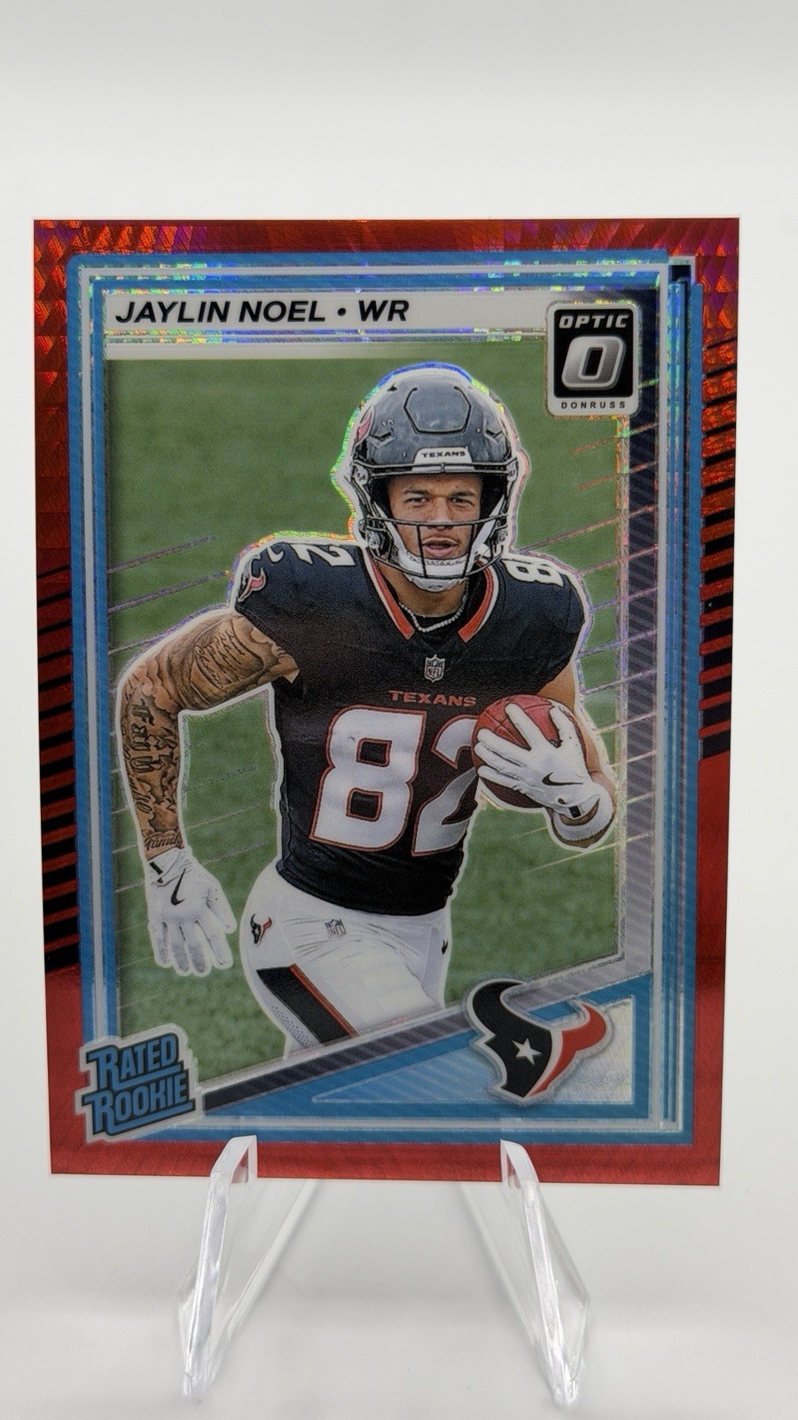 2025 Panini Donruss Optic - Rated Rookie Jaylin Noel #241 Red Hyper Prizm (RC)