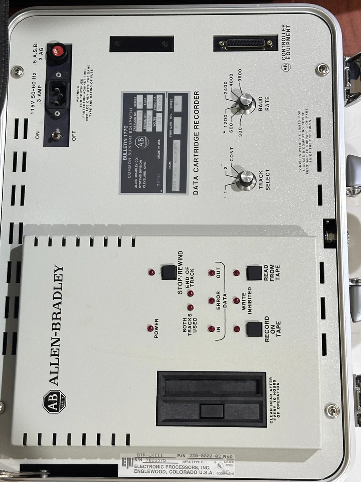 ALLEN BRADLEY 1770-SB SERIES B DATA CARTRIDGE RECORDER PARTS ONLY/NOT WORKING - Image 3 of 4