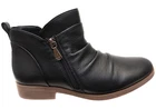 Womens Hush Puppies Chalet Comfortable Black Leather Ankle Boots - ModeShoesAU
