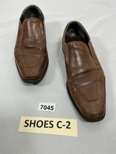 Mens Apex Slip On Loafers Size 8 Brown Square Toe Distressed