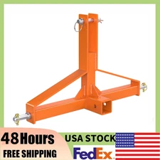3 Point 2 in Trailer Hitch Receiver for Category1Tractors Adapter Orange BX