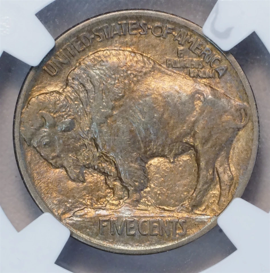 1913 Type 1  Silver Buffalo Nickel MS 62 NGC 5C US COIN - Image 4 of 4