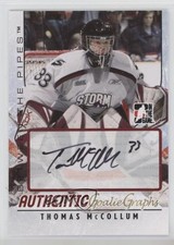 2007-08 ITG Between the Pipes GoalieGraphs Thomas McCollum #A-TMC Auto 10r6