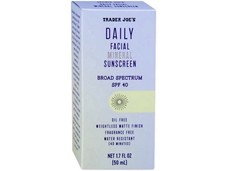 Trader Joe's Facial Mineral Sunscreen SPF 40 - 1.7oz/50ml - Exp 3/2027