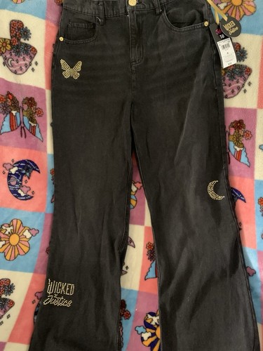 Wicked X Justice Denim baggy jeans girls Size 18