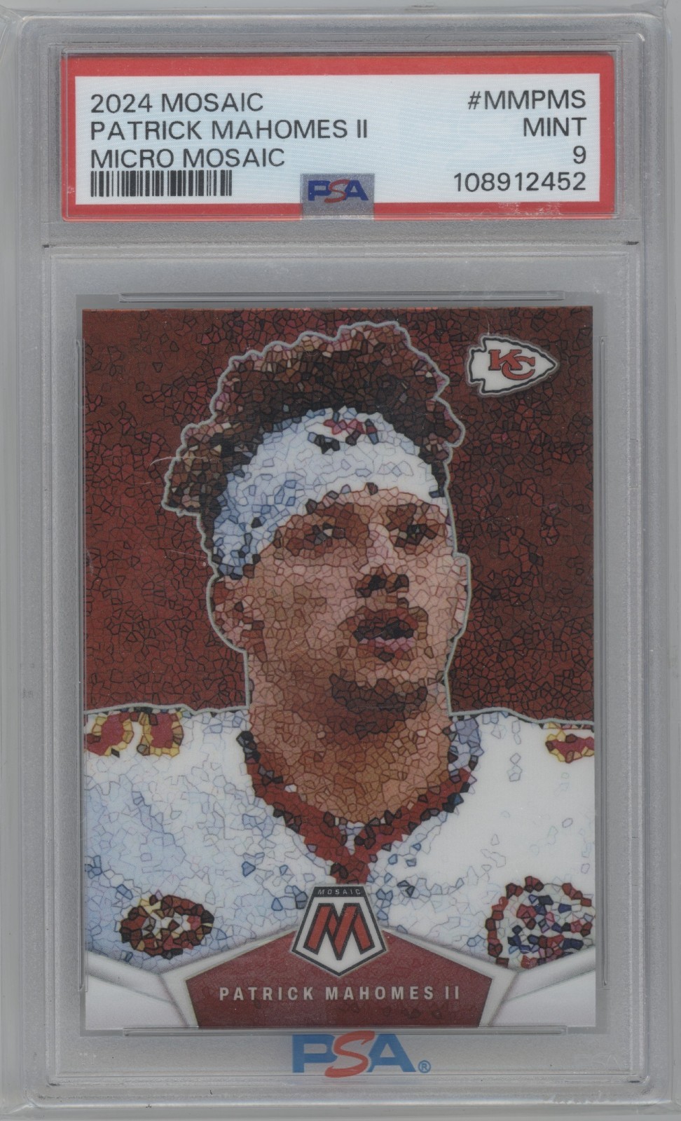 2024 Mosaic MICRO MOSAIC Patrick Mahomes II PSA 9 MINT Kansas City Chiefs