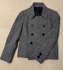 Hobbs 80 Wool Tweed Double Breasted Jacket Immaculate Lined Size UK 12