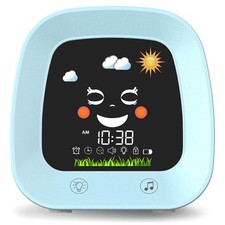 1 Set Alarm Clock with 4 Color Toddler Night Light, Sleep Sound Machine Z9M4