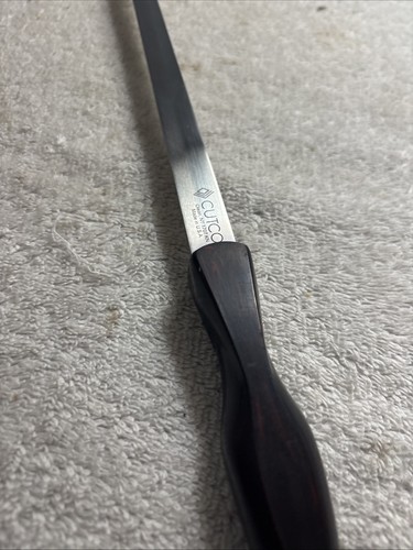 CUTCO 1707 Mango Marrón 19.75" Largo Ranurado Barbacoa Parrilla Espátula Giratoria Aleta - Imagen 4 de 14