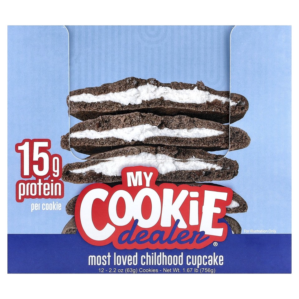Protein Cookie, Most Loved Childhood Cupcake, 12 Cookies, 2.2 oz (63 g) Each
