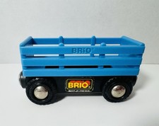 BRIO Load  Carry Blue Cattle Wagon