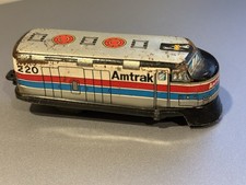 Amtrak 220 Toy Train Tin Litho Wind-up 1970s Japan PARTS READ SEE PICS