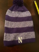 Northwestern University Wildcats Large Knit Hat With Pom