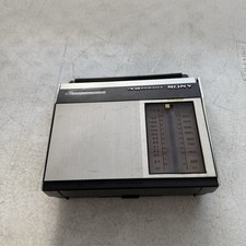 Rare Vintage 1970 SONY Model 6F-19W BLACK AM / FM Nine 9 Transistor Radio