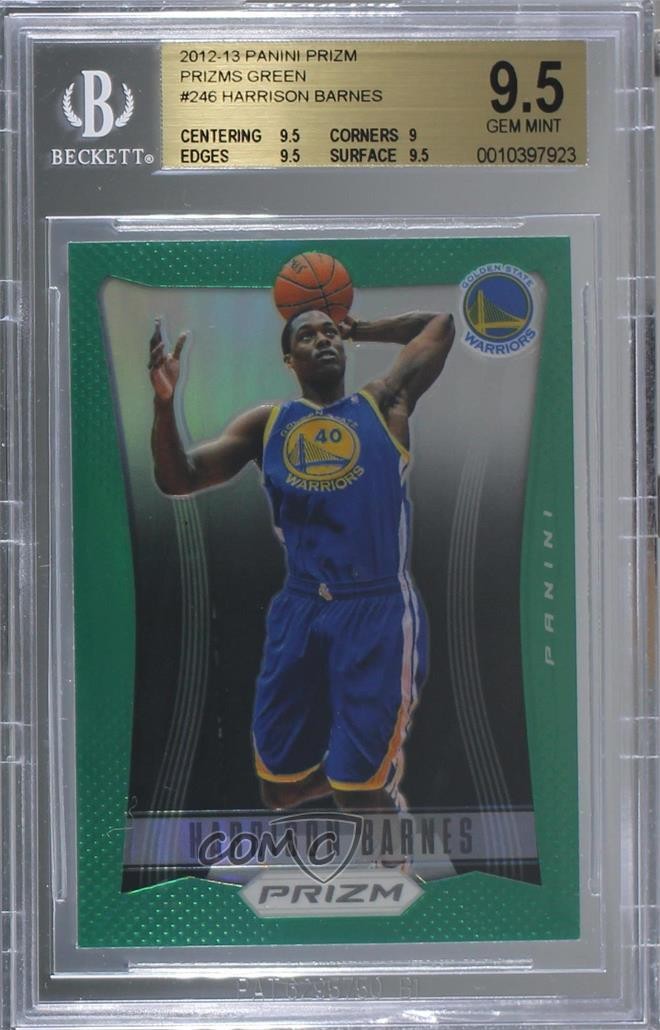2012-13 Panini Prizm Green Harrison Barnes #246 BGS 9.5 GEM MINT Rookie RC 7f0