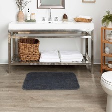 Mohawk Home Machine Washable Bath SILVER 1' 11" x 3' 3" Bath Mat
