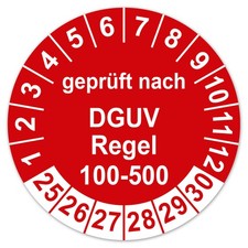Placas de prueba probadas según la regla DGUV 100-500 rojo 2025-2030 lámina de PVC LTA009