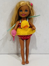 Barbie Club Chelsea Little Sister Ready For Pool Duck Swim Tube Dolphin BIN E