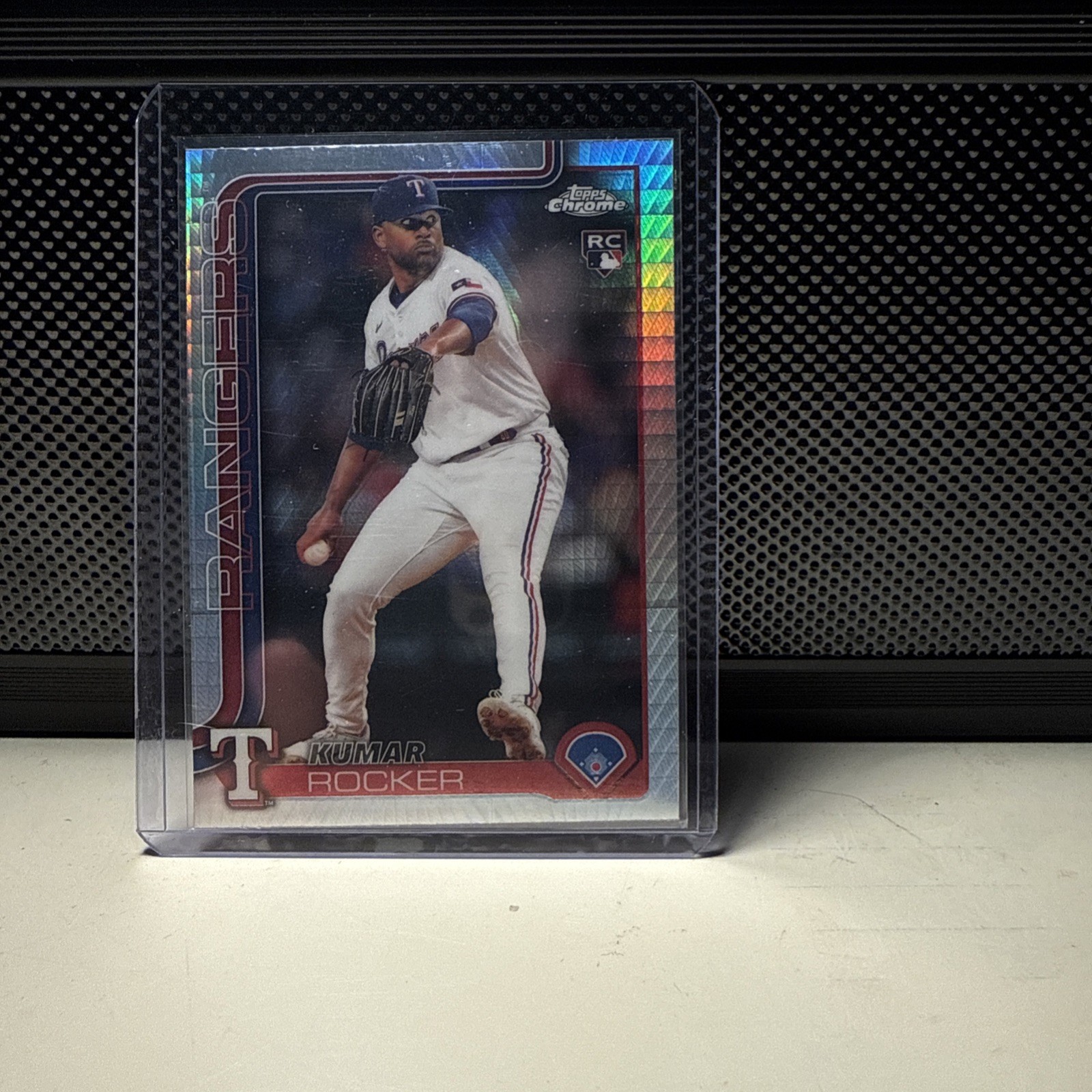 2025 Topps Chrome Kumar Rocker RC Prism REFRACTOR #73 Texas Rangers