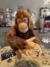 Steiff Jocko Monkey Plush Stuffed Animal Toy Small 6-14 in Soft Cute Gift