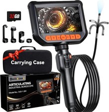 Daxiongmao Endoscope Camera with Lights, 1080P HD Two-Way Articulating Boresc...