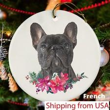 French Bulldog Christmas Ornament - Bulldog - Picture Options - Custom Dog Gi...
