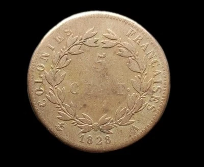 Charles X - 5 centimes 1828 A - Photo 1/2