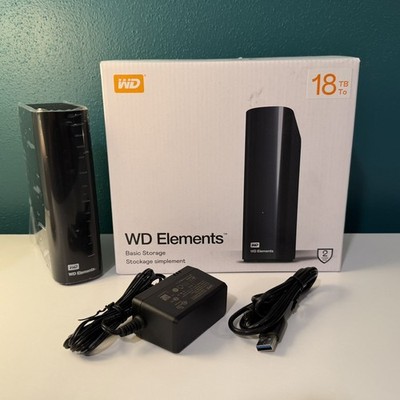 Western Digital Elements 18 TB, WD External (WDBWLG0180HBK-XB) Hard Drive
