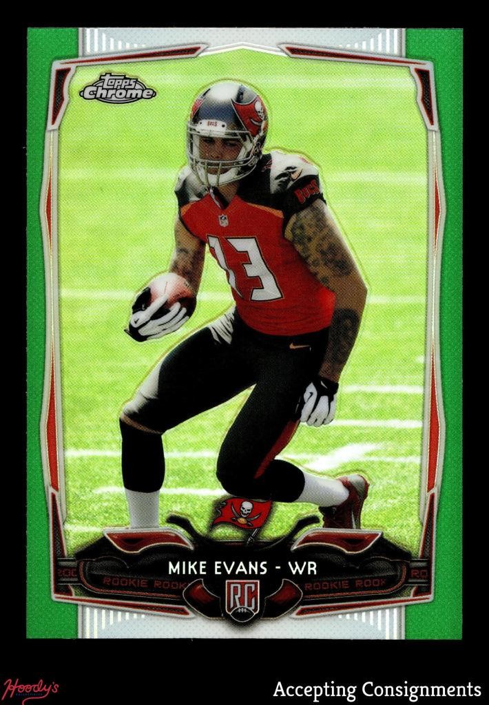2014 Topps Chrome Green Refractors #185 Mike Evans RC ROOKIE BUCCANEERS