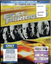 Fast Furious 6 Blu-ray/DVD / Extended Edition, Steelbook, Brand New Sealed
