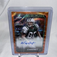 Wayne Chrebet 2024 Topps Chrome #BA-WCH Orange Wave Refractor Auto /25