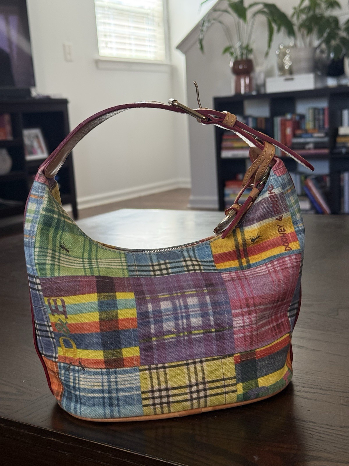 Dooney & Bourke Spring Patchwork Plaid Shoulder B… - image 3