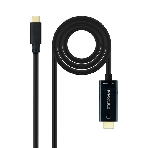 NANOCABLE 10.15.5105 USB-C to HDMI Converter Cable, USB-C/M - HDMI/M, Black, 5 m - 第 1/7 張圖片