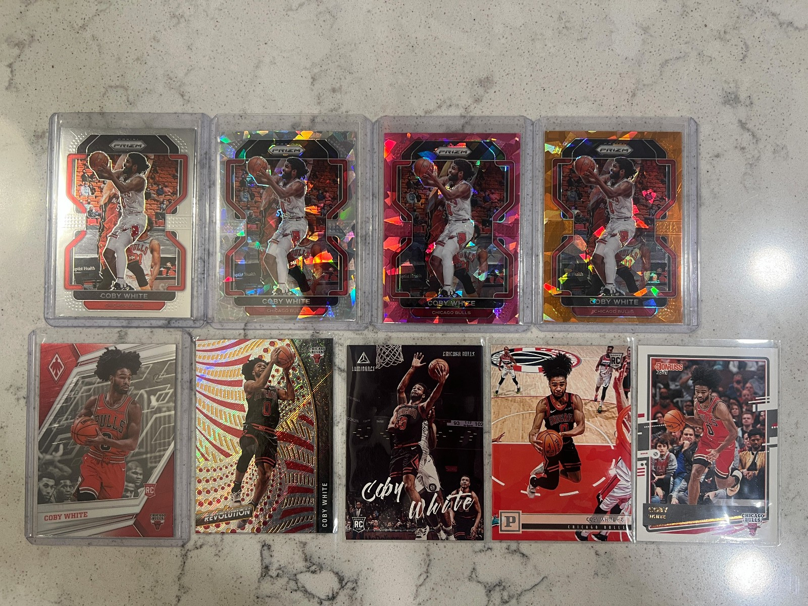 Coby White Collector Lot #3 (9) - Rookie Base & Parallels - No Duplicates