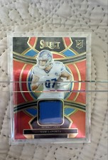 2023 Panini Select - Rookie Swatches Sam LaPorta #RSW-SLA Red Prizm (MEM, RC)