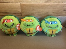 TY Teenie Teenage Mutant Ninja Turtles TMNT Miguel Ángel, Leonardo, Rafael