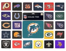 Mouse Pad NFL Football Rubber/Fabric AFC/NFC Logo Design Select Your Team