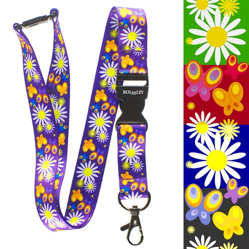 Multicolour Lanyard neck strap for id badge holder with metal clip - Picture 39 of 43